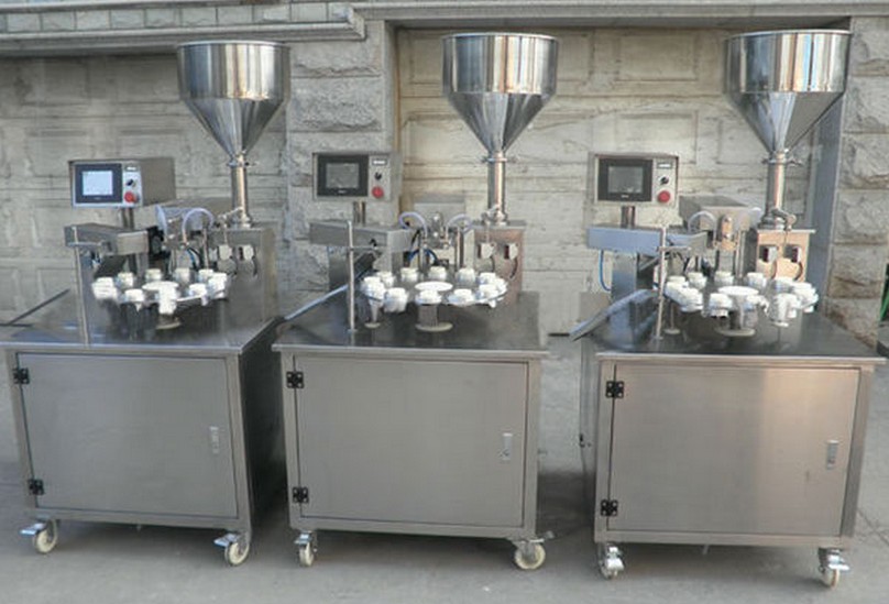 צינורות סיבוביים למילוי מכונות איטום קולי חצי אוטומטיות