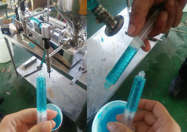 liquid filler semi automatic בקבוקי 8 אונקיות לשיער gel.jpg